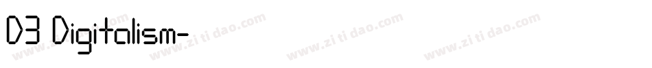 D3 Digitalism字体转换